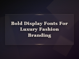Bold Display Fonts for Luxury Fashion Branding That Command Attention